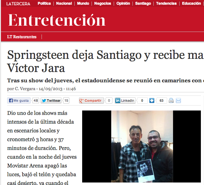 Artículo en La Tercera