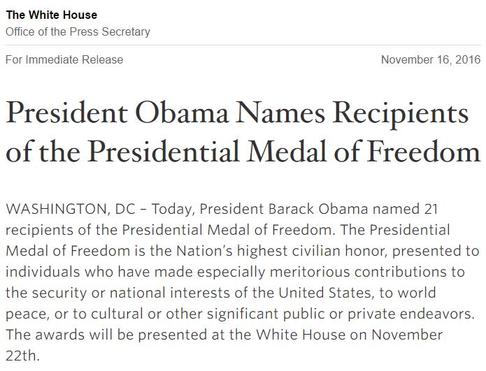 White House press release